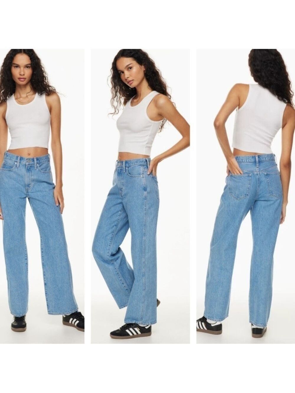 Aritzia Sunday Best Straight Leg Sky Blue Jeans SZ 8